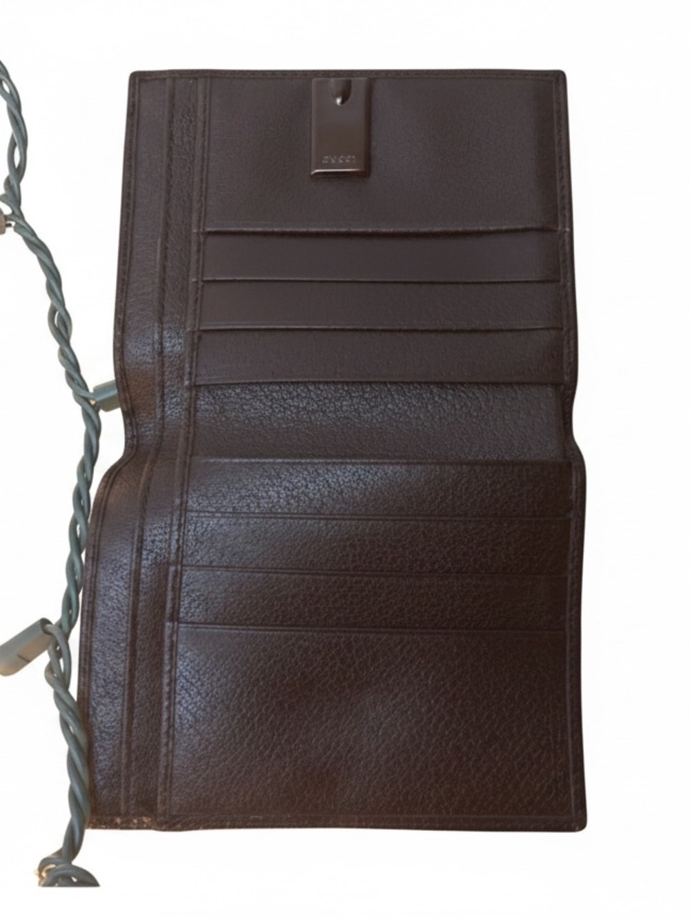 Vintage Gucci Black Grained Leather Bifold Horsebit Clasp Wallet - Picture 6 of 12